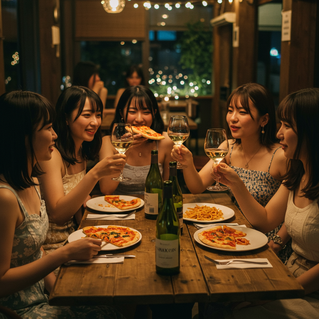 友達と乾杯