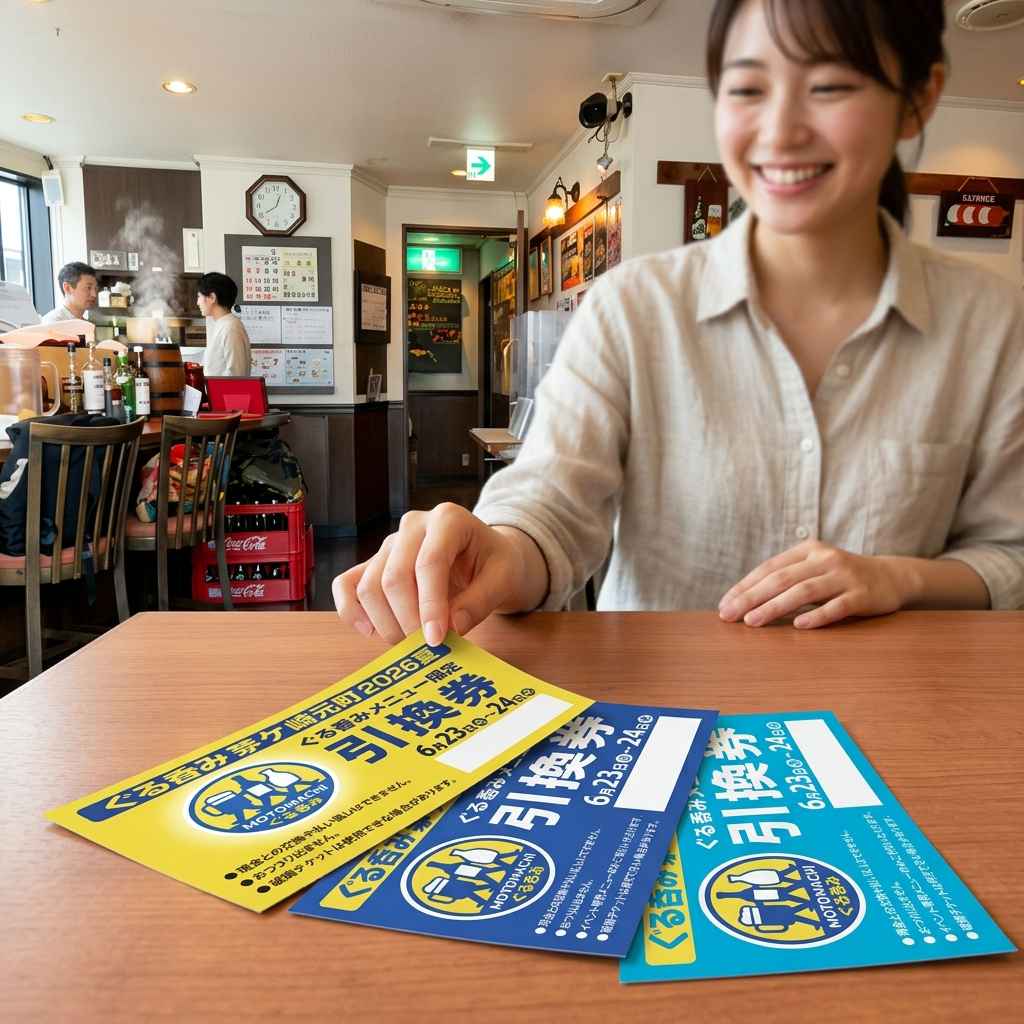 参加店舗でチケットを買う